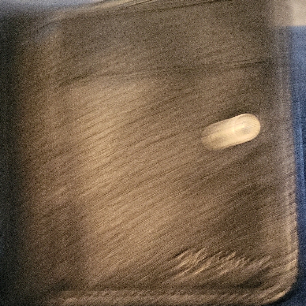 Black Leather Wallet with Decorative Button - Picture 6 of 8